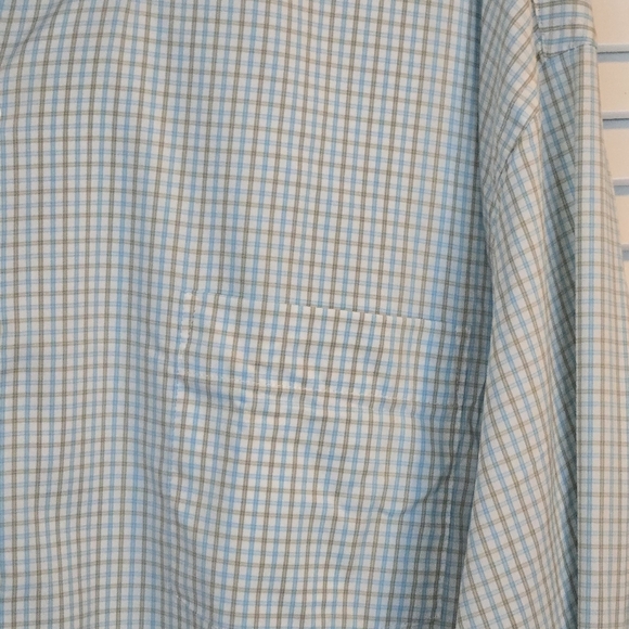 PETER MILLAR summer comfort teal plaid button down shirt XXL Dress Shirt LUXURY - Picture 5 of 7